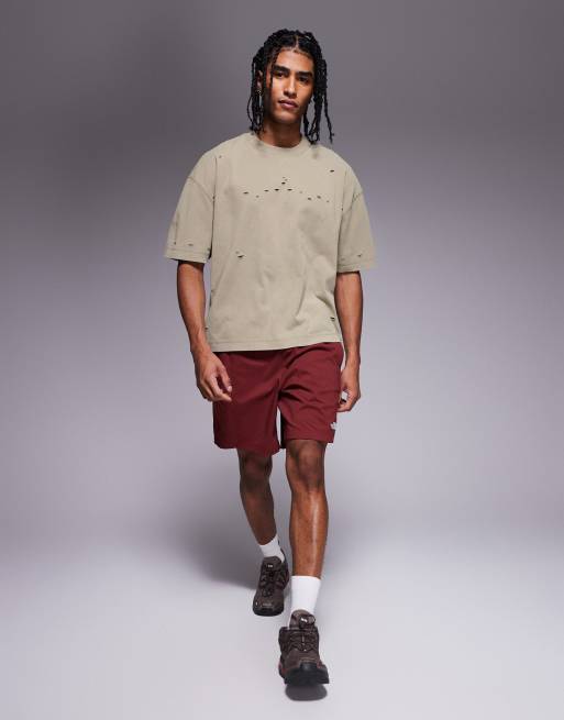ASOS DESIGN heavyweight oversized boxy washed t-shirt in stone  , 4 of 4