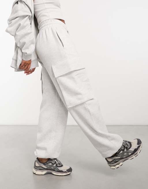 ASOS DESIGN oversized sweatpants in heather gray