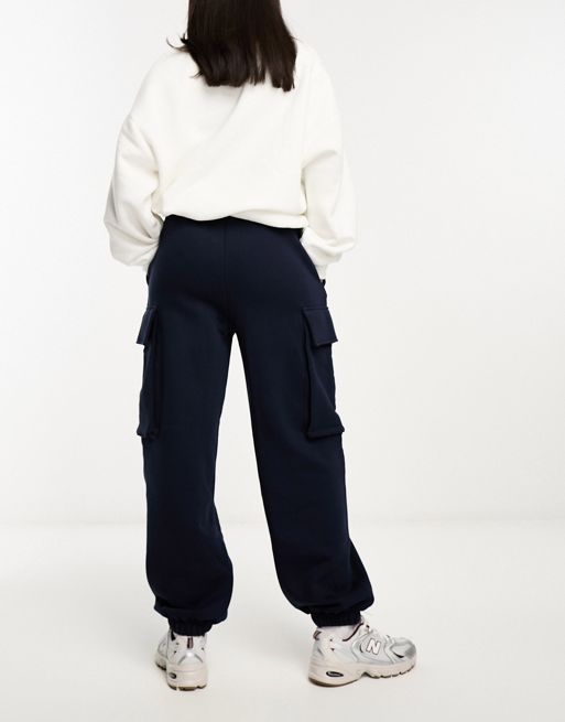 ASOS DESIGN oversized hoodie and oversized sweatpants with cargo pocket  tracksuit in blue
