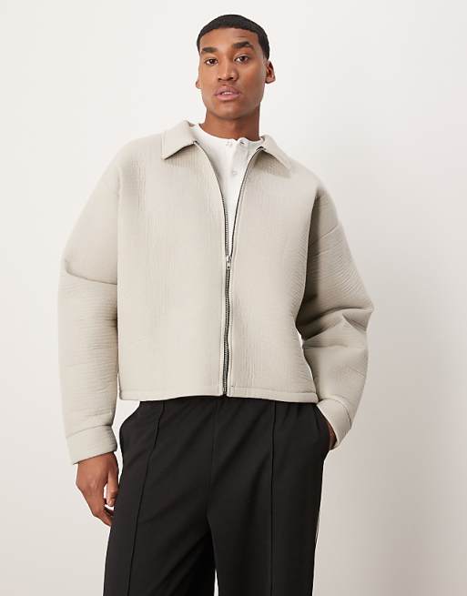 ASOS DESIGN heavyweight oversized coach jacket in textured ASOS DESIGN heavyweight oversized coach jacket in textured