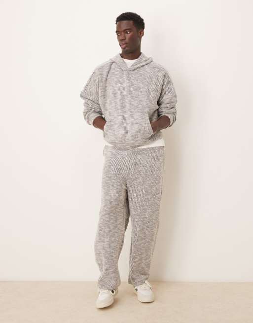 ASOS DESIGN heavyweight oversized dropped shoulder hoodie in gray heather - part of a set