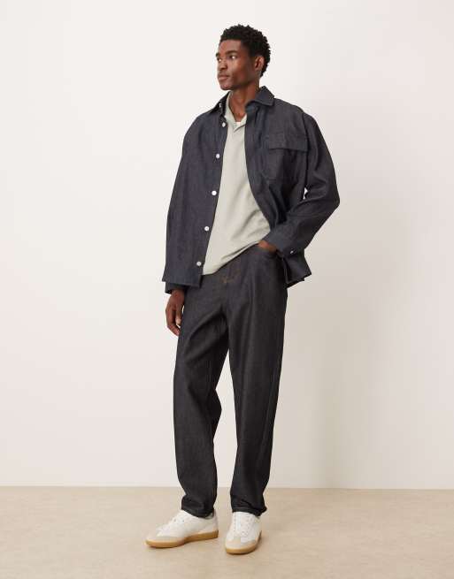 ASOS DESIGN heavyweight oversized half sleeve revere polo in sage soft touch, 2 of 5