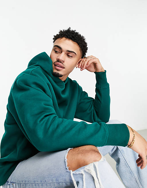 ASOS DESIGN heavyweight oversized hoodie in forest green | ASOS