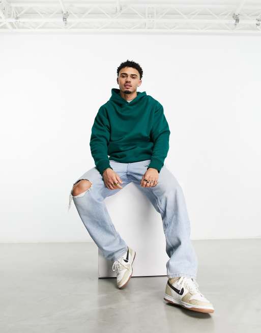 ASOS DESIGN heavyweight oversized hoodie in green