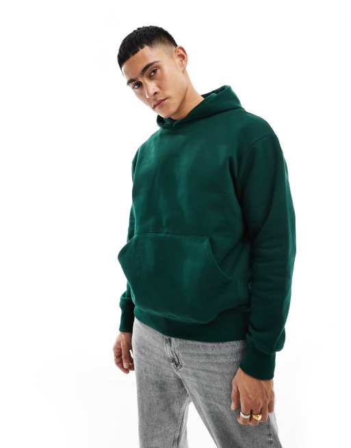 ASOS DESIGN heavyweight oversized hoodie in forest green