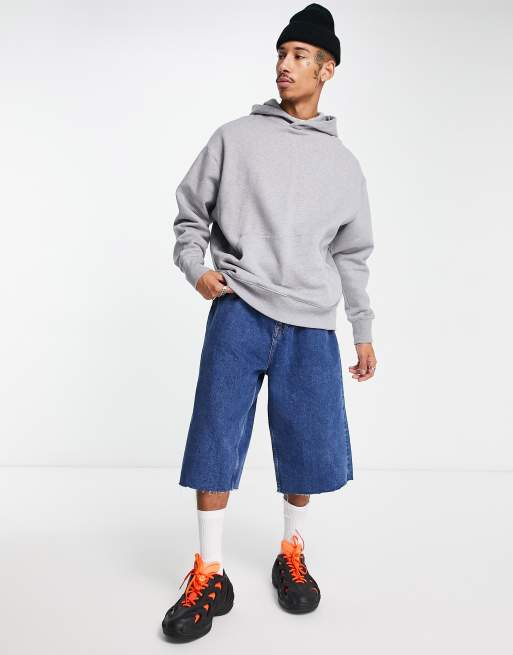 ASOS DESIGN heavyweight oversized hoodie in gray heather