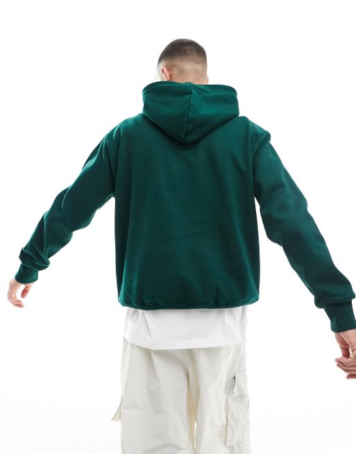 ASOS DESIGN heavyweight oversized hoodie in green