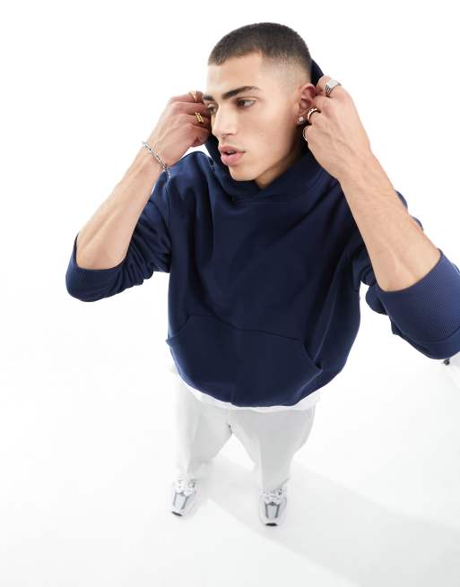 Asos discount navy hoodie