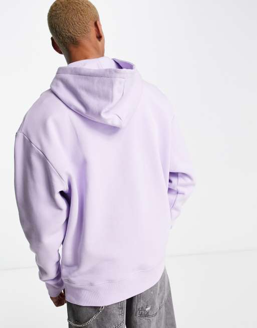 ASOS DESIGN heavyweight oversized hoodie in pastel lilac