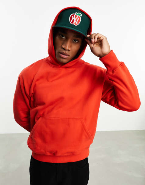 Dark red sale hoodie mens