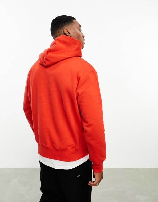 ASOS DESIGN heavyweight oversized hoodie in red