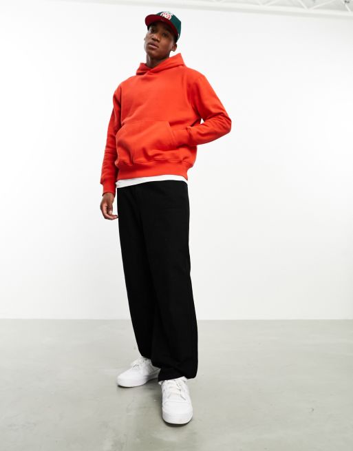 ASOS DESIGN heavyweight oversized hoodie in red