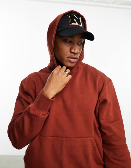 Weekday oversized hoodie in terracotta