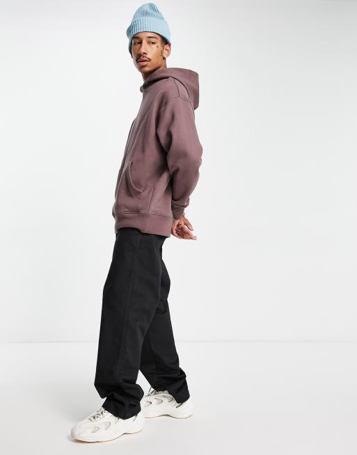 ASOS DESIGN heavyweight oversized hoodie in washed brown | ASOS