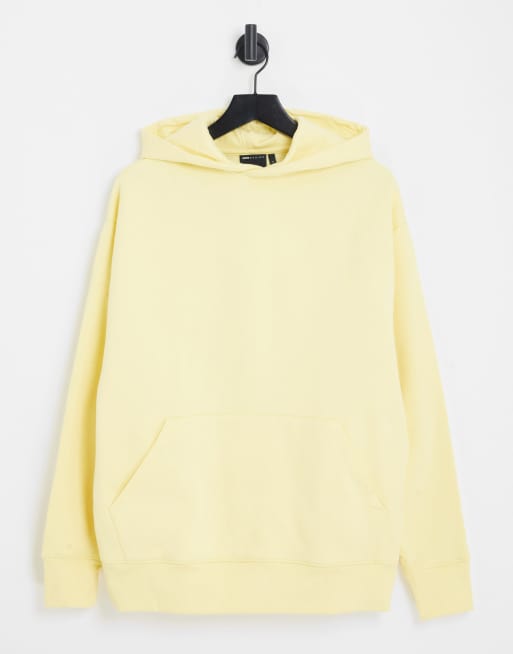 ASOS DESIGN heavyweight oversized hoodie in yellow