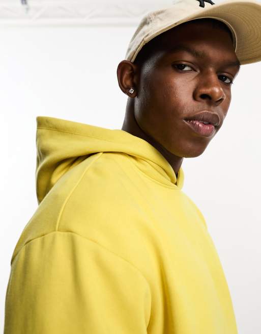 ASOS DESIGN heavyweight oversized hoodie in yellow ASOS