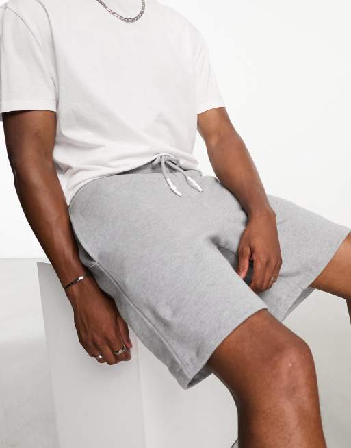 ASOS DESIGN heavyweight oversized jersey shorts in grey marl ASOS