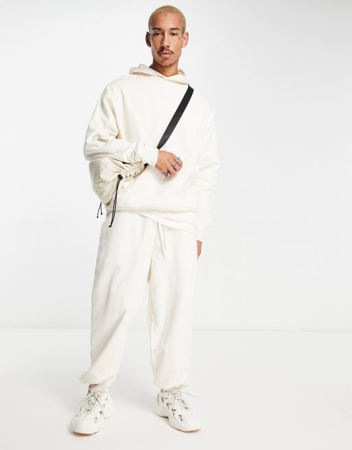 ASOS DESIGN heavyweight oversized joggers in off white ASOS