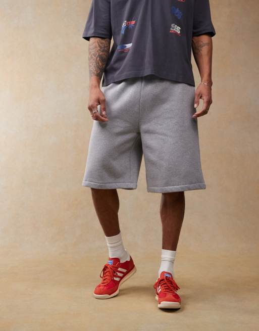 ASOS DESIGN premium heavyweight oversized jort in gray heather - part of a set