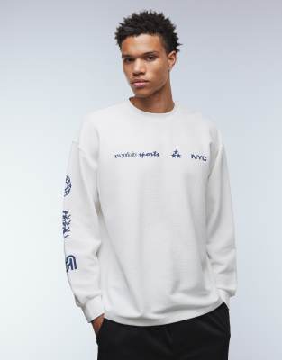 Asos Design Heavyweight Oversized Long Sleeve T-shirt With Street Graphics In Animal Print