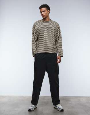 Asos Design Heavyweight Oversized Long Sleeve Tee In Multi