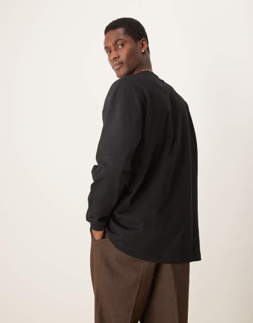 ASOS DESIGN heavyweight oversized longline long sleeve t-shirt in