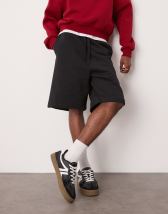 ASOS DESIGN long length carpenter jorts in black