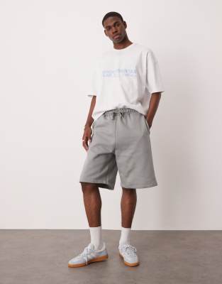heavyweight oversized shorts 400gsm in gray