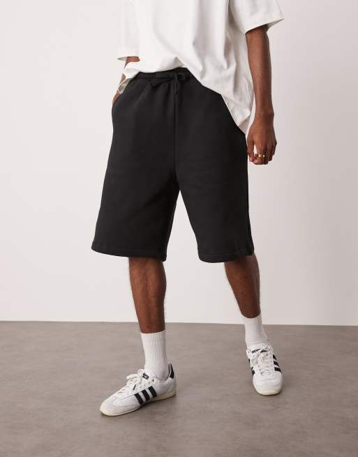 ASOS DESIGN premium heavyweight oversized short in black - BLACK