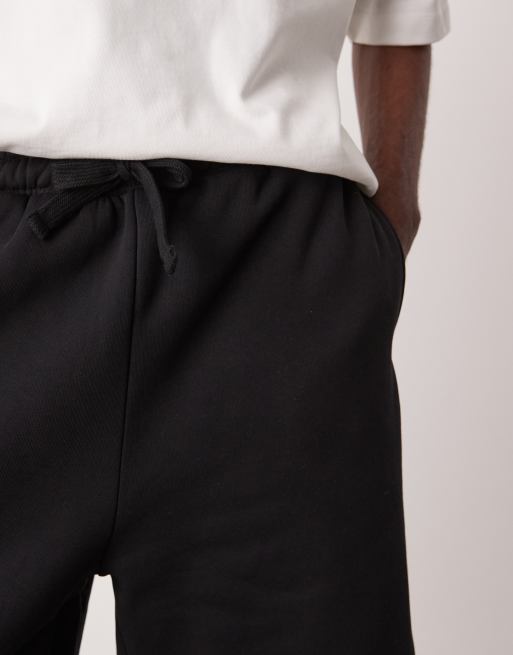 ASOS DESIGN premium heavyweight oversized short in black - BLACK