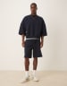 ASOS DESIGN heavyweight extreme oversized short sleeve sweatshirt in navy - part of a set