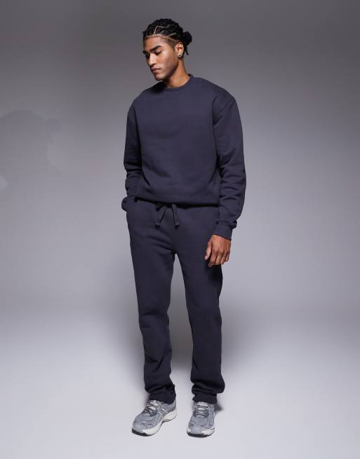 ASOS DESIGN heavyweight oversized sweatshirt in 400gsm charcoal - part of a set, 2 of 5