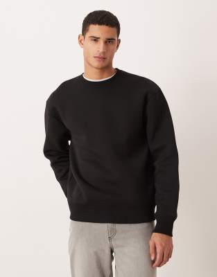 Asos Design Heavyweight Oversized Sweatshirt In Black
