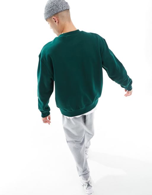 Dark green oversized discount sweatshirt