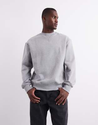 ASOS DESIGN oversized heavyweight sweatpants in gray heather