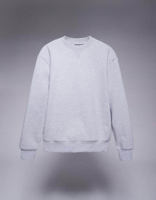 ASOS DESIGN super oversized sweatshirt in gray heather