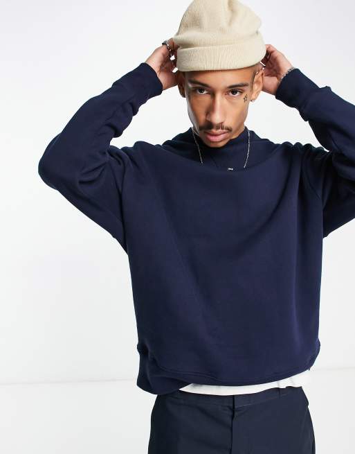 Asos navy 2024 sweatshirt