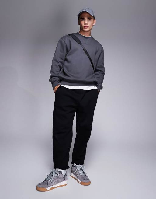 ASOS Oversized Sweatshirt In Washed Gray