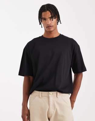 Asos Design Heavyweight Oversized T-shirt In Black