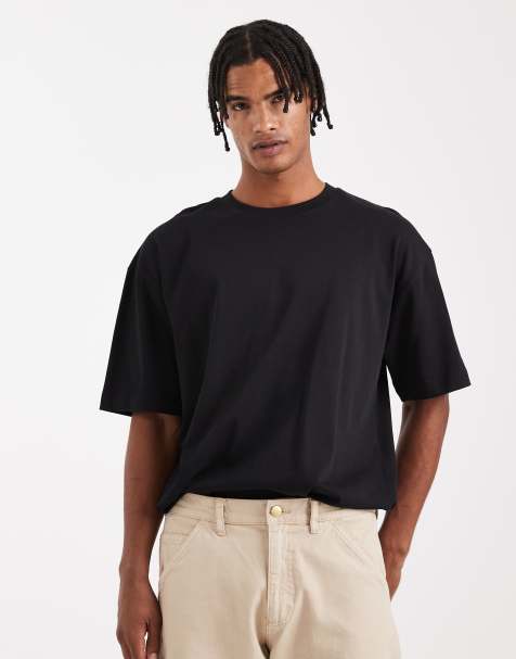 ASOS DESIGN heavyweight oversized T-shirt in black - view 1