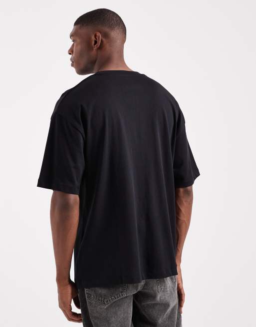 ASOS DESIGN heavyweight oversized t-shirt in black , 3 of 5