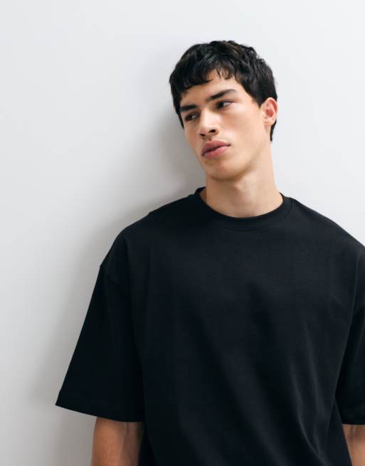 ASOS DESIGN heavyweight oversized t-shirt in black, 3 of 5