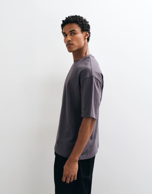 ASOS DESIGN heavyweight oversized t-shirt in charcoal, 4 of 10