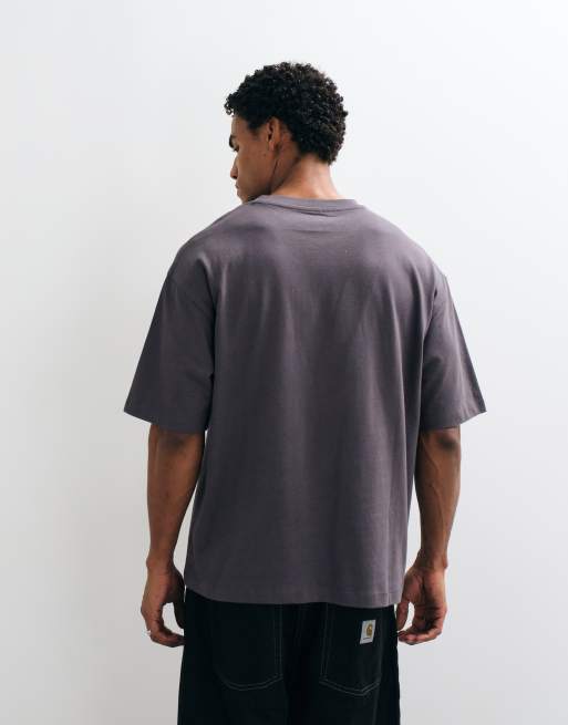 ASOS DESIGN heavyweight oversized t-shirt in charcoal, 5 of 10