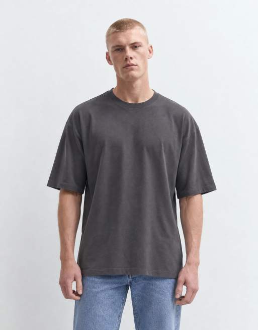 ASOS DESIGN heavyweight oversized t-shirt in charcoal, 6 of 10