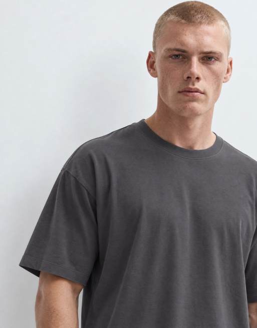 ASOS DESIGN heavyweight oversized t-shirt in charcoal, 8 of 10