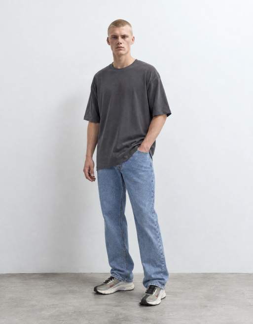 ASOS DESIGN heavyweight oversized t-shirt in charcoal, 9 of 10