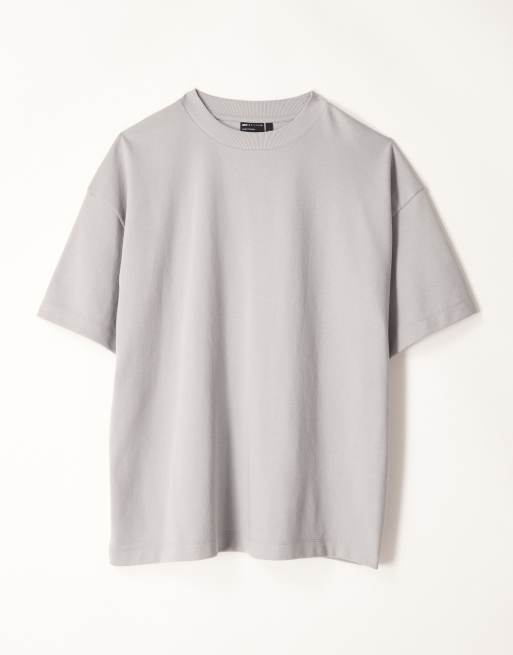 ASOS DESIGN heavyweight oversized t-shirt in gray soft touch, 5 of 5