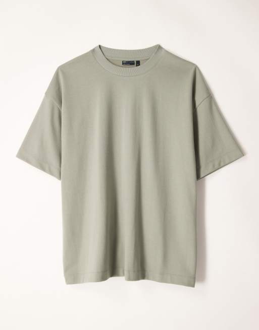 ASOS DESIGN heavyweight oversized t-shirt in green soft touch, 5 of 5