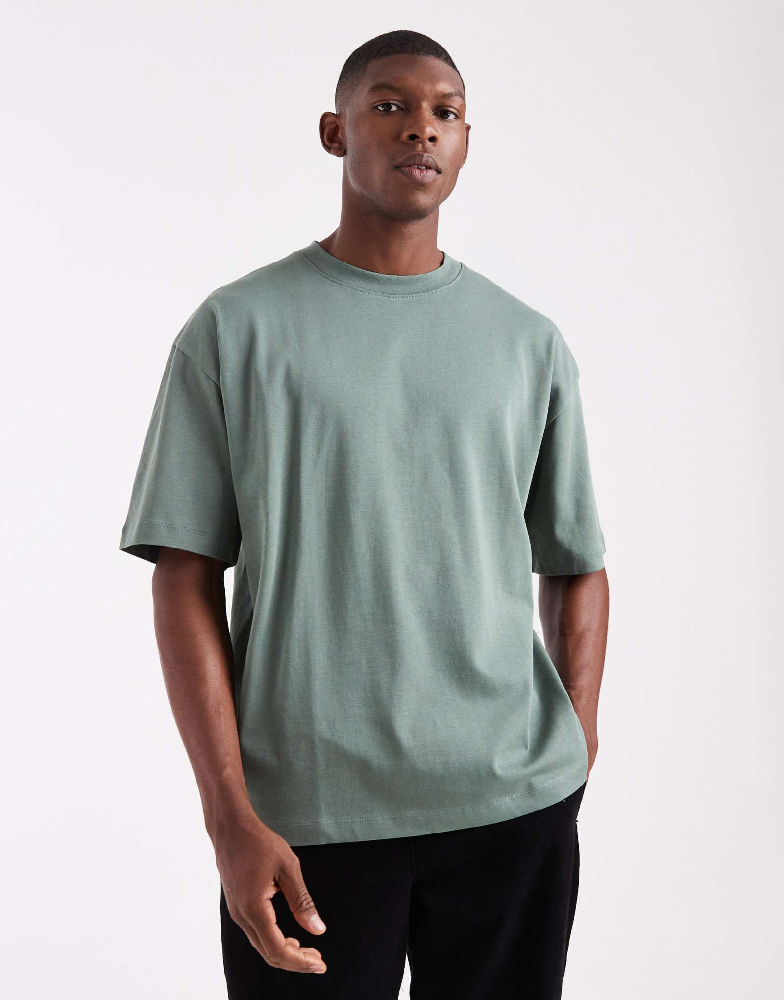 Футболка ASOS DESIGN heavyweight oversize зеленого цвета